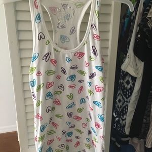 Rue 21 tank w/ multicolor heart pattern.